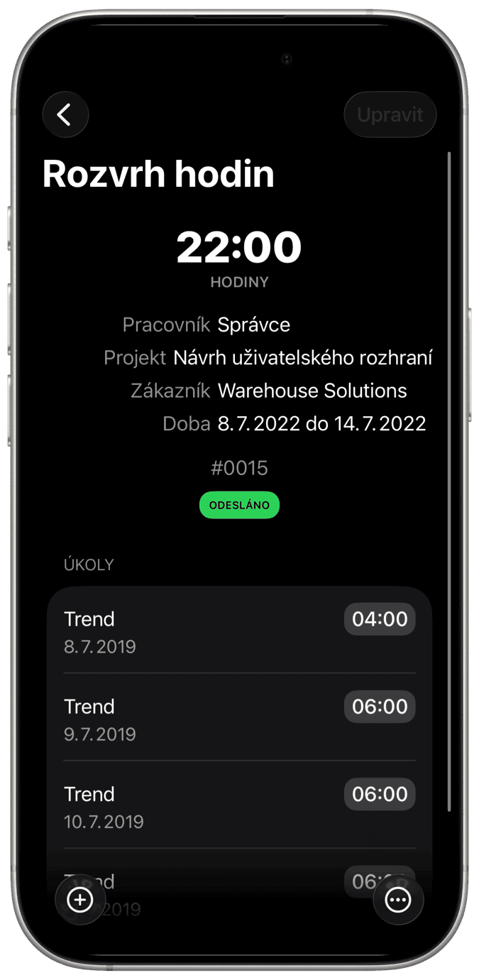 Jednoduché zadávání času.