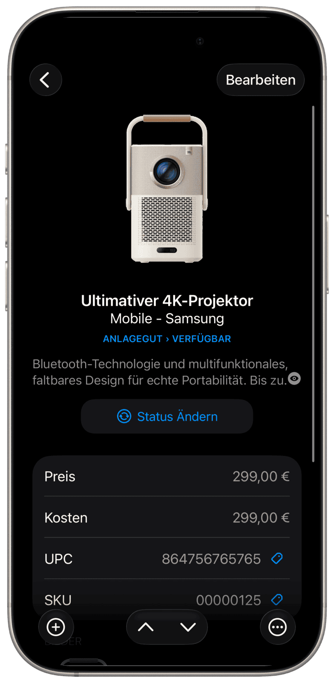 App „Asset Management für Unternehmen“