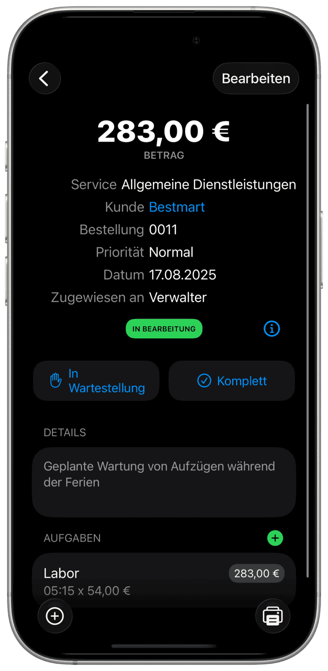 Auftragsmanagement