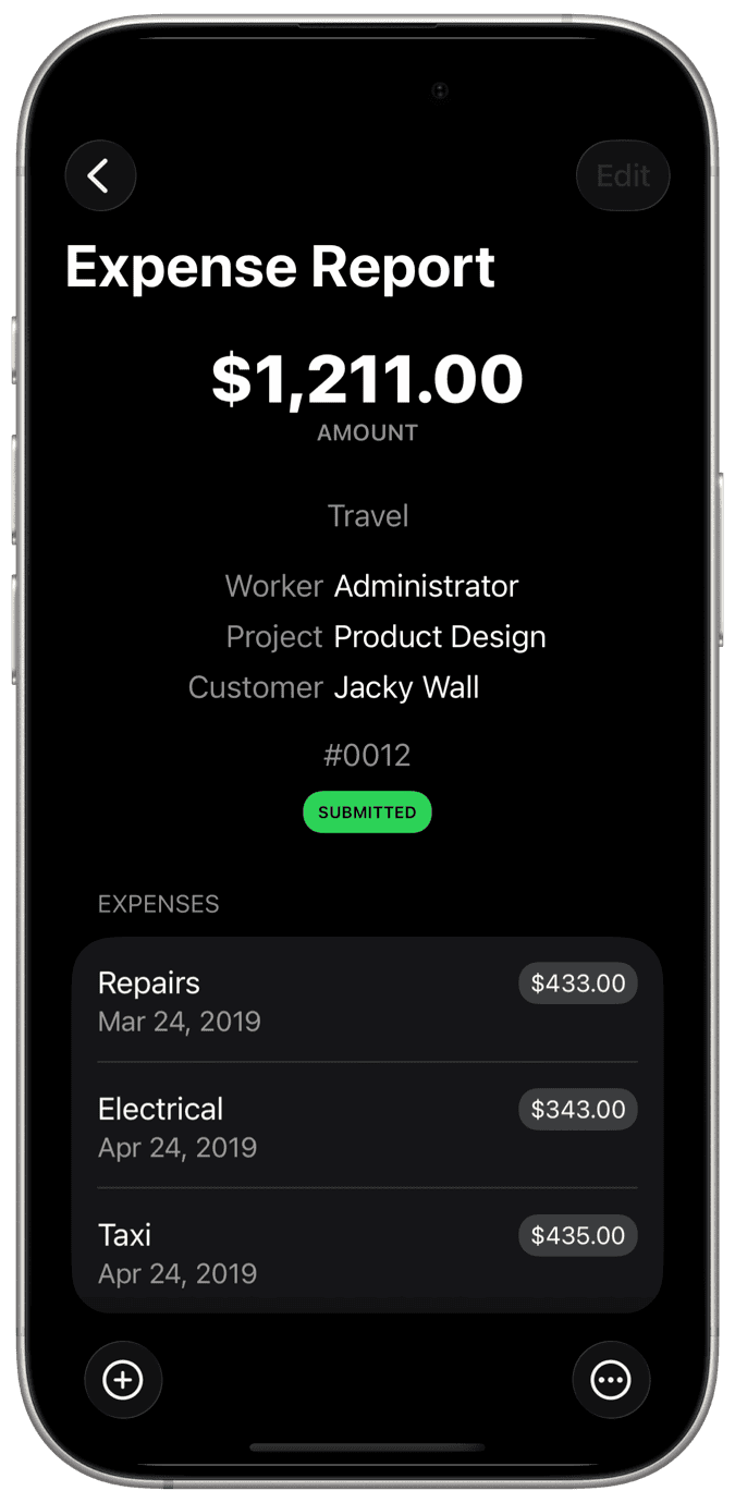 Expense tracker with receipt upload