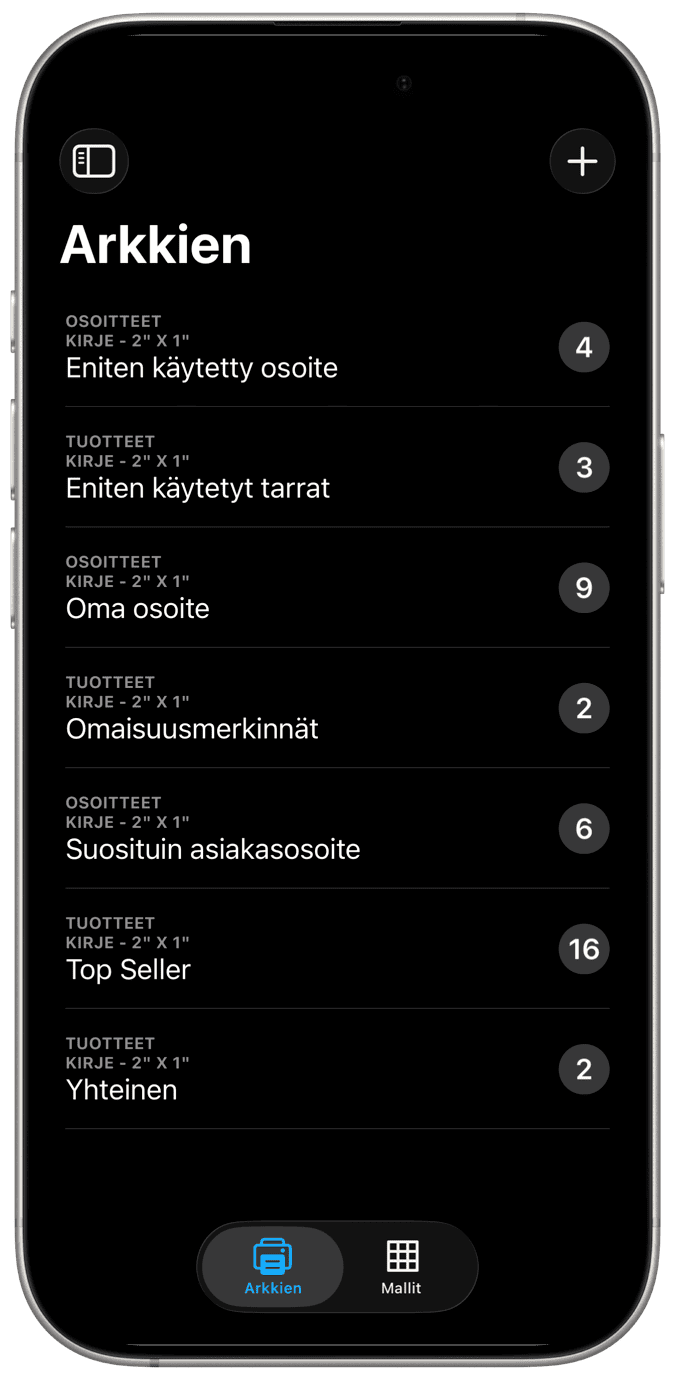 Osoitetarrat