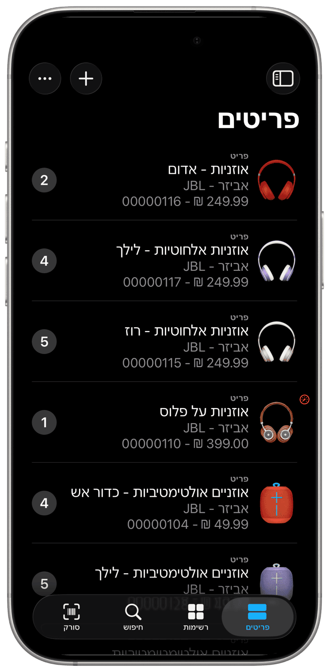 פריטים