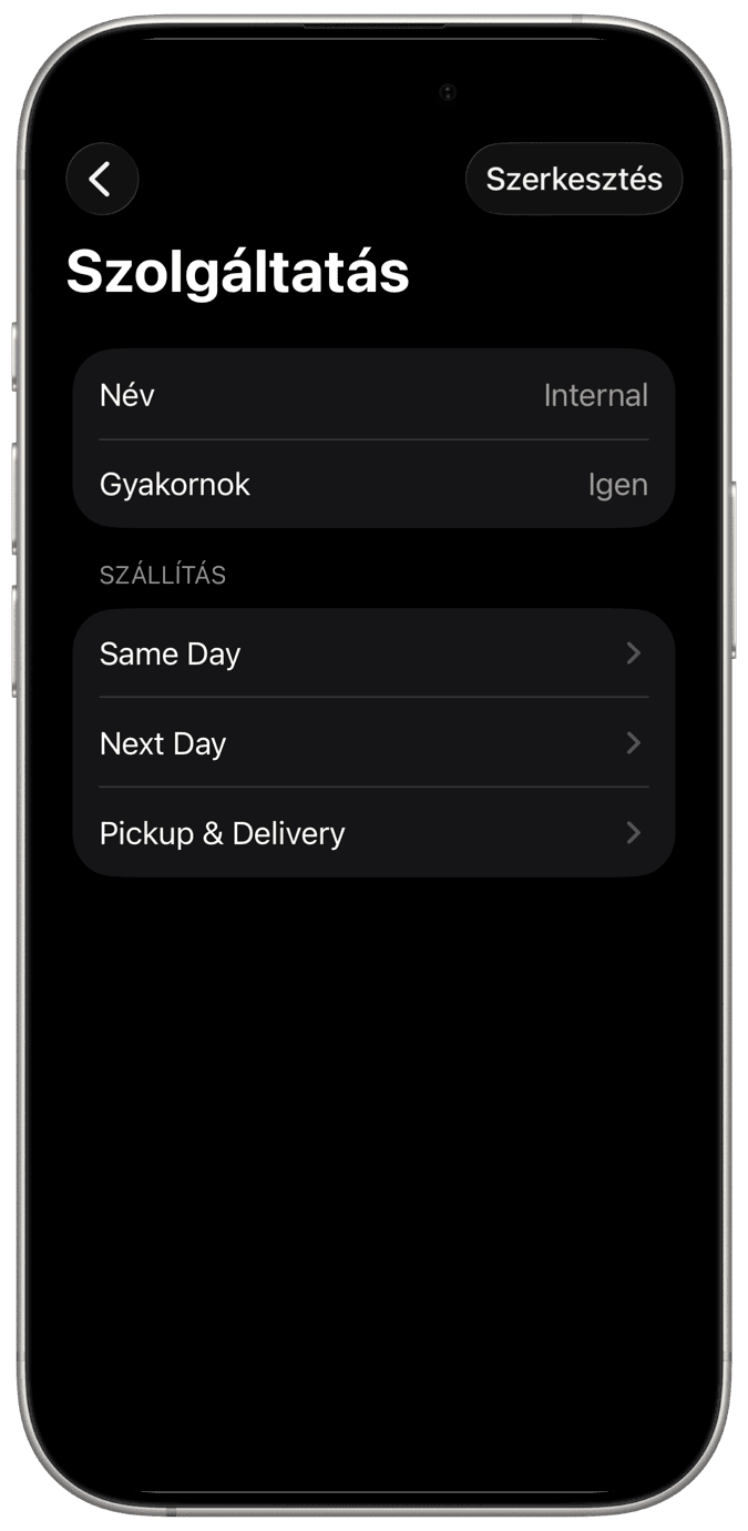Szállításkezelő alkalmazás iPhone, iPad és Mac rendszerekhez