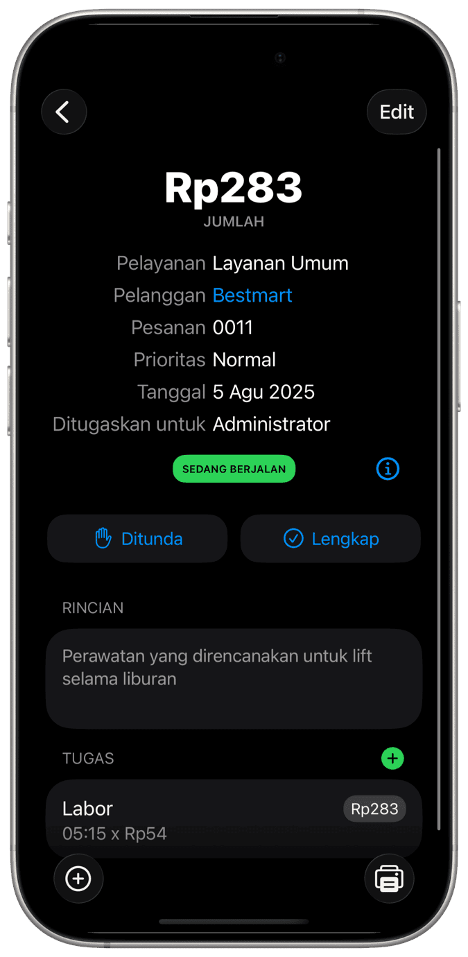 Manajemen Pesanan Kerja