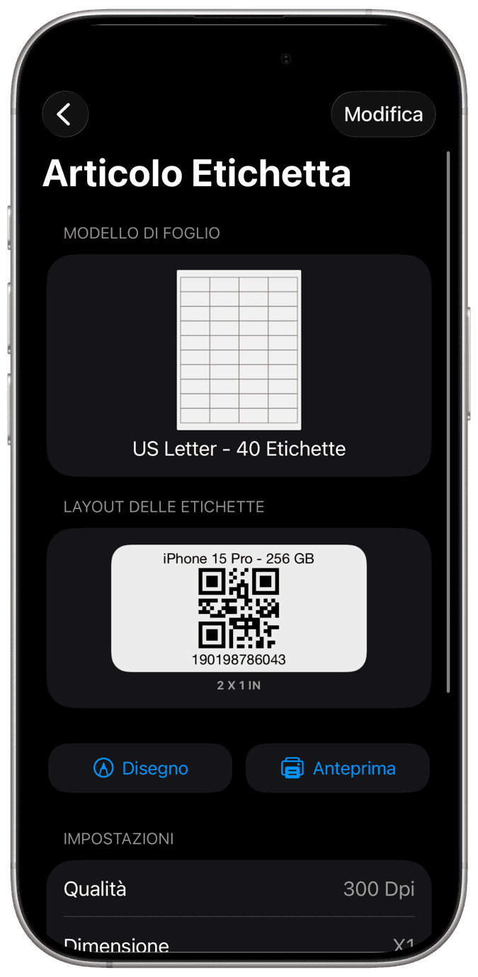 Progettazione di codici a barre