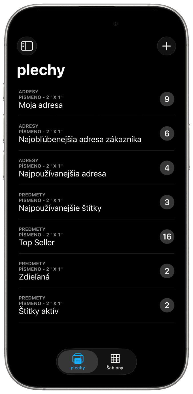 Adresné štítky