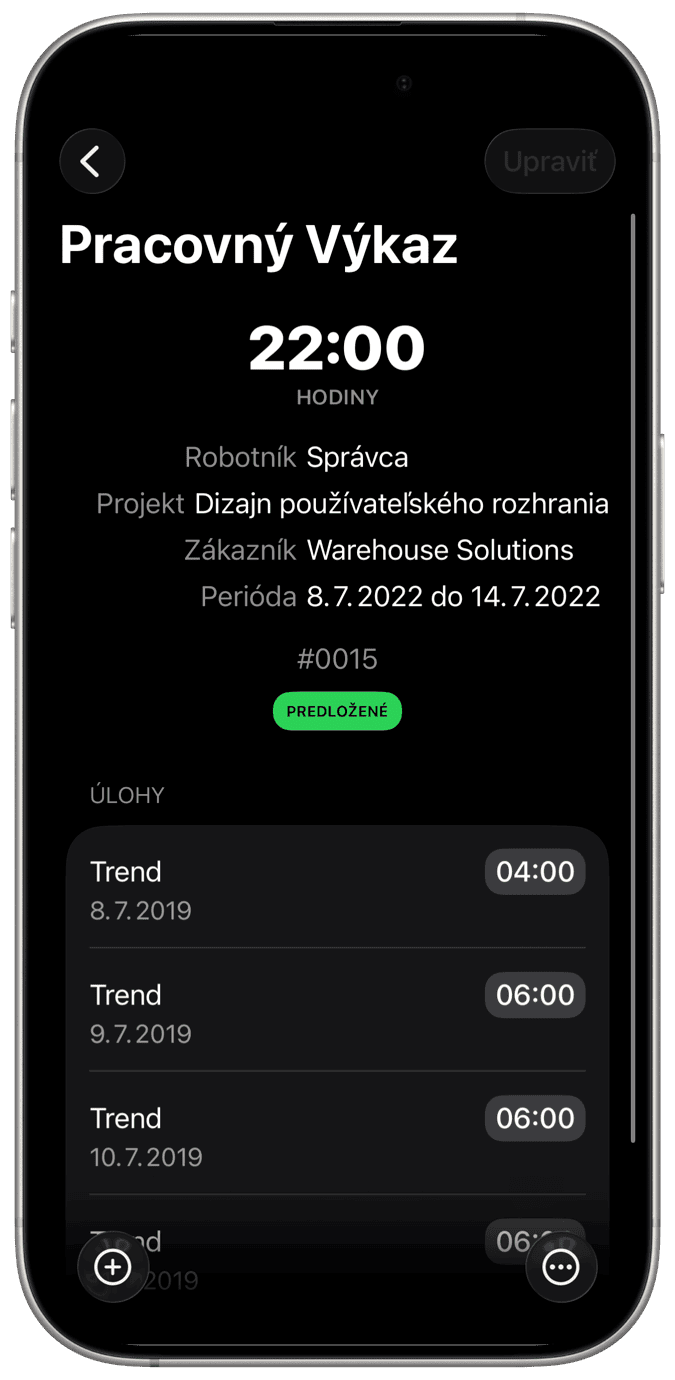 Zjednodušený vstup času.