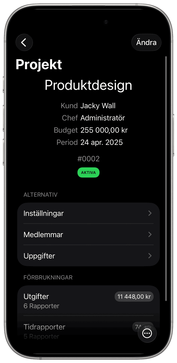 Hantera projekt