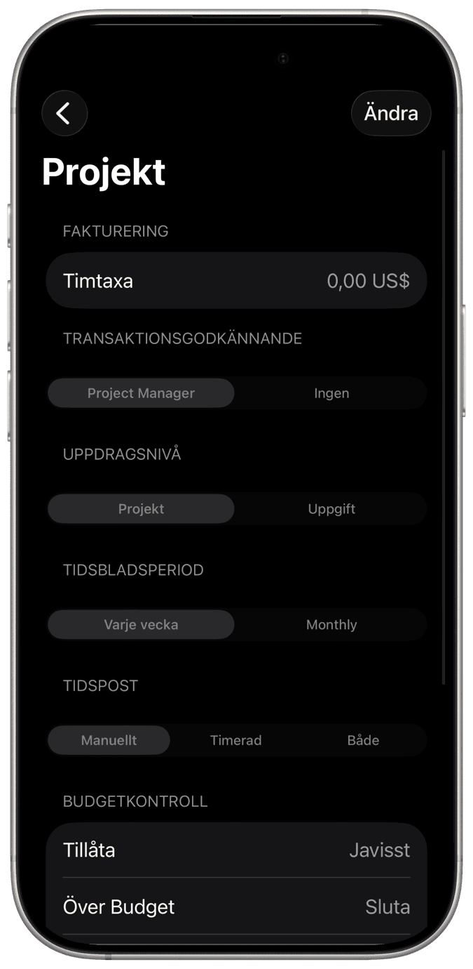 Hantera projekt