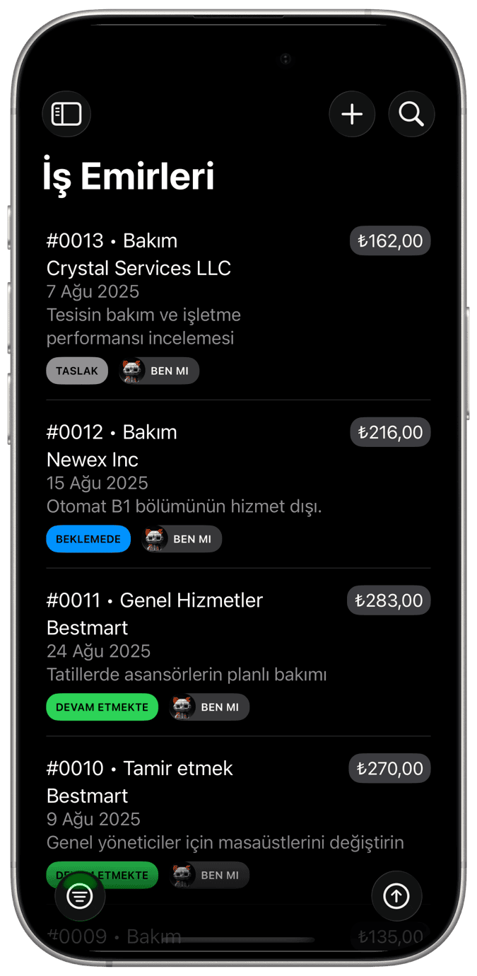 İş Emri Yönetimi